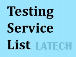 Testing Service List